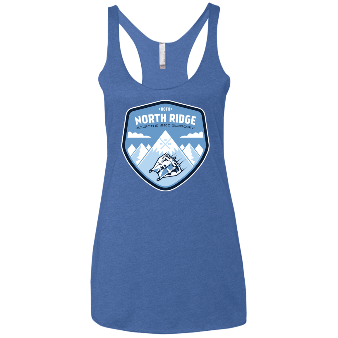 T-Shirts Vintage Royal / X-Small North Ridge Ski Resort Women's Triblend Racerback Tank