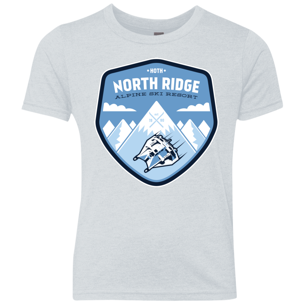 T-Shirts Heather White / YXS North Ridge Ski Resort Youth Triblend T-Shirt