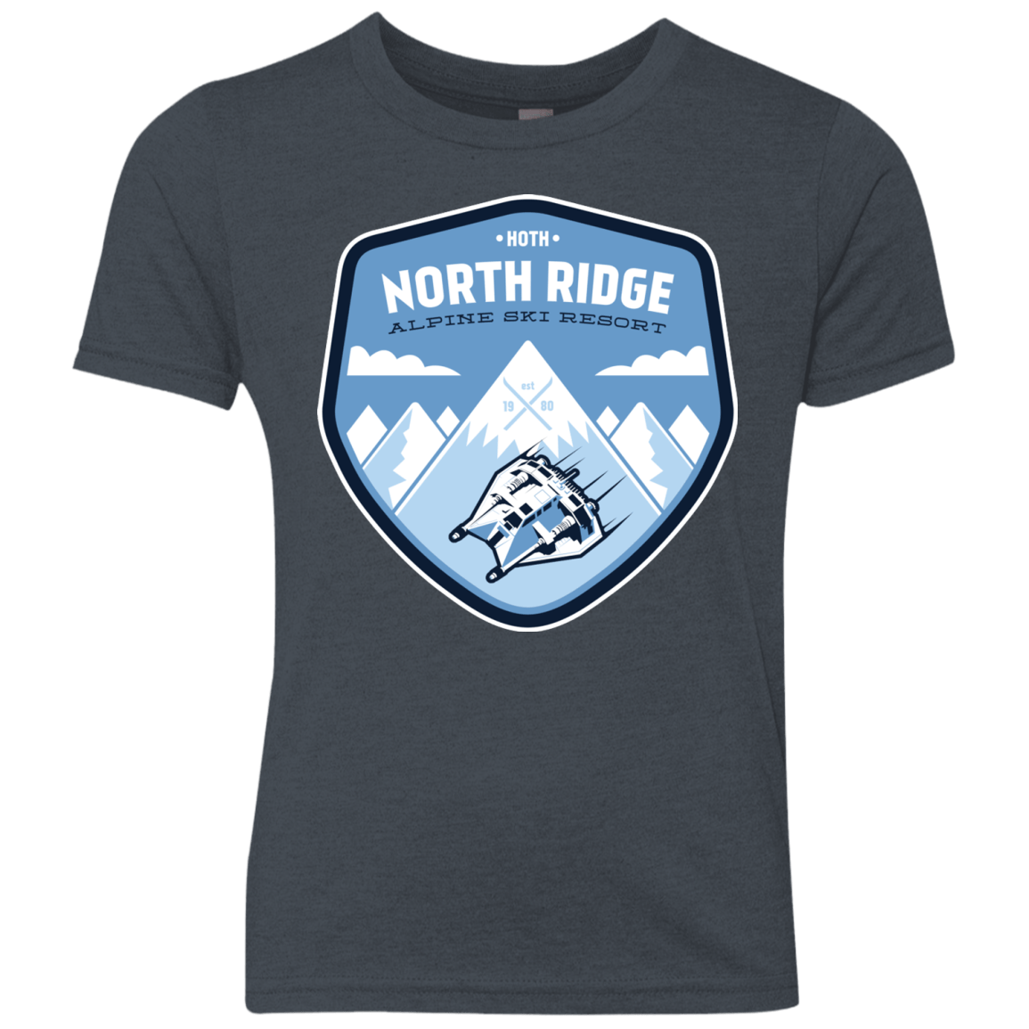 T-Shirts Vintage Navy / YXS North Ridge Ski Resort Youth Triblend T-Shirt