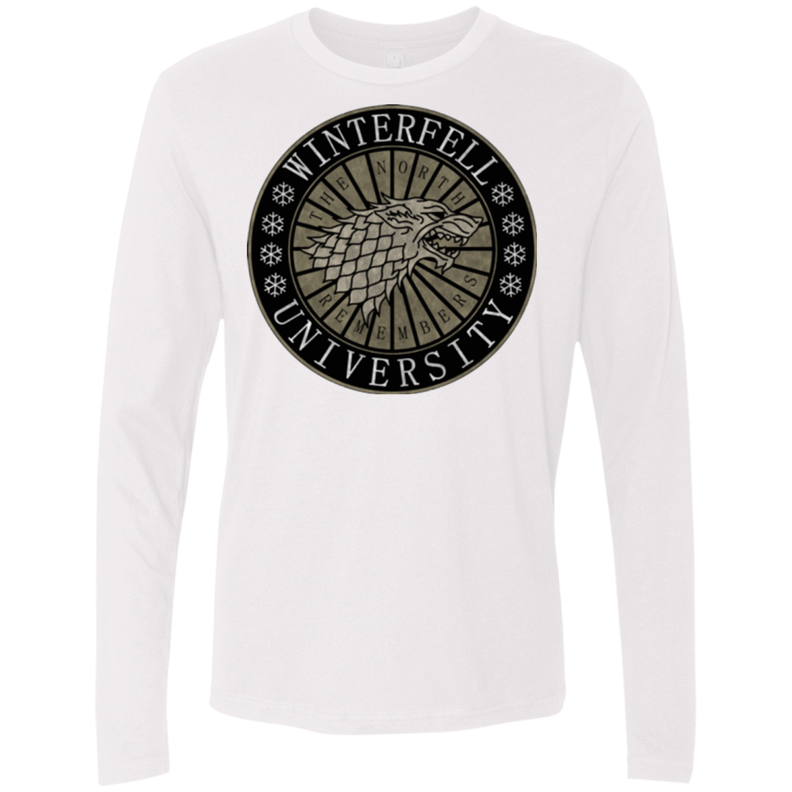 T-Shirts White / Small North university Men's Premium Long Sleeve