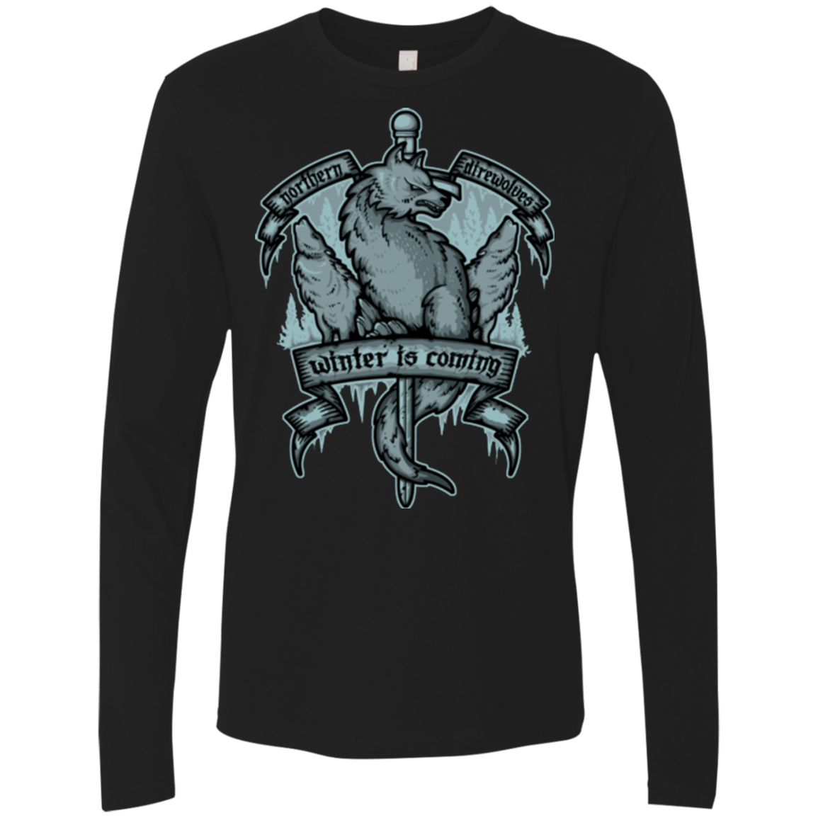 T-Shirts Black / Small Northern Direwolves Men's Premium Long Sleeve