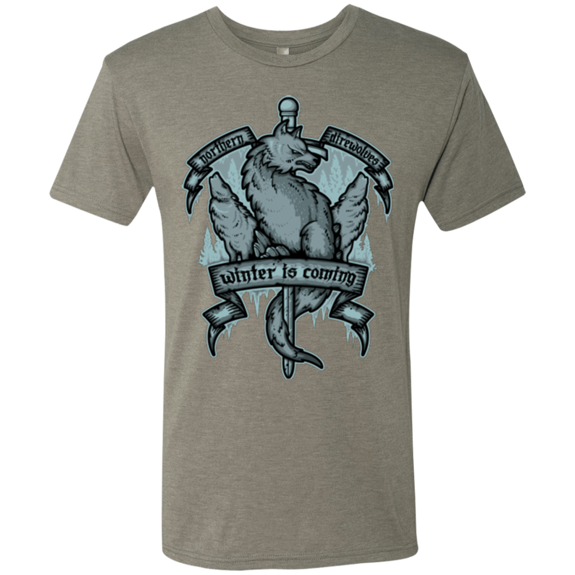 T-Shirts Venetian Grey / Small Northern Direwolves Men's Triblend T-Shirt