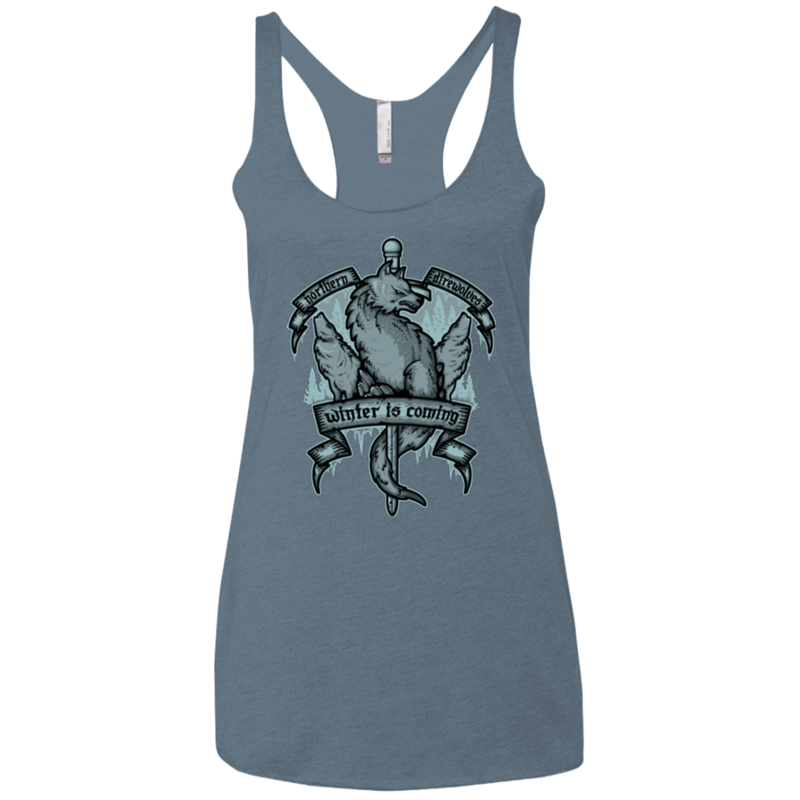 T-Shirts Indigo / X-Small Northern Direwolves Women's Triblend Racerback Tank