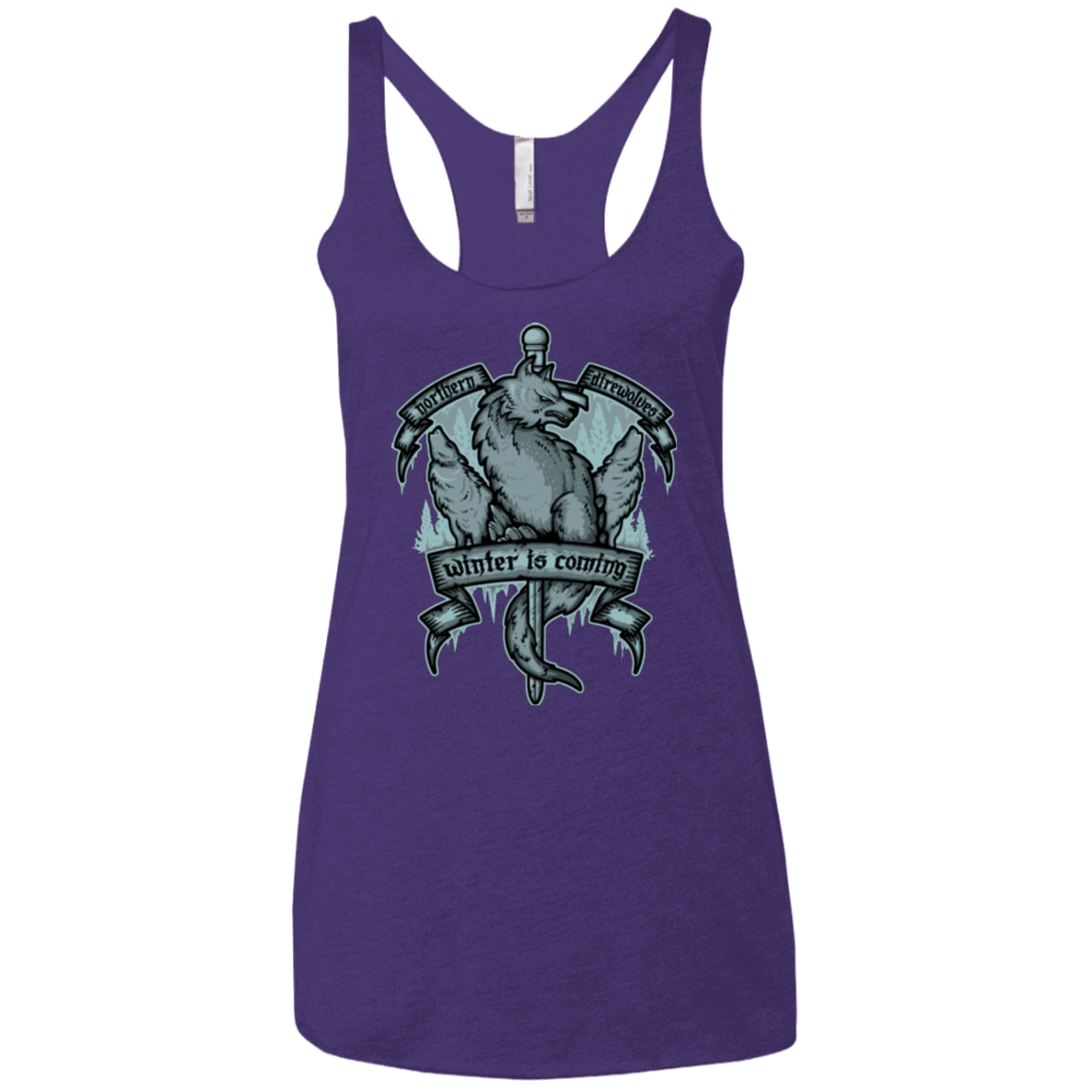 T-Shirts Purple / X-Small Northern Direwolves Women's Triblend Racerback Tank