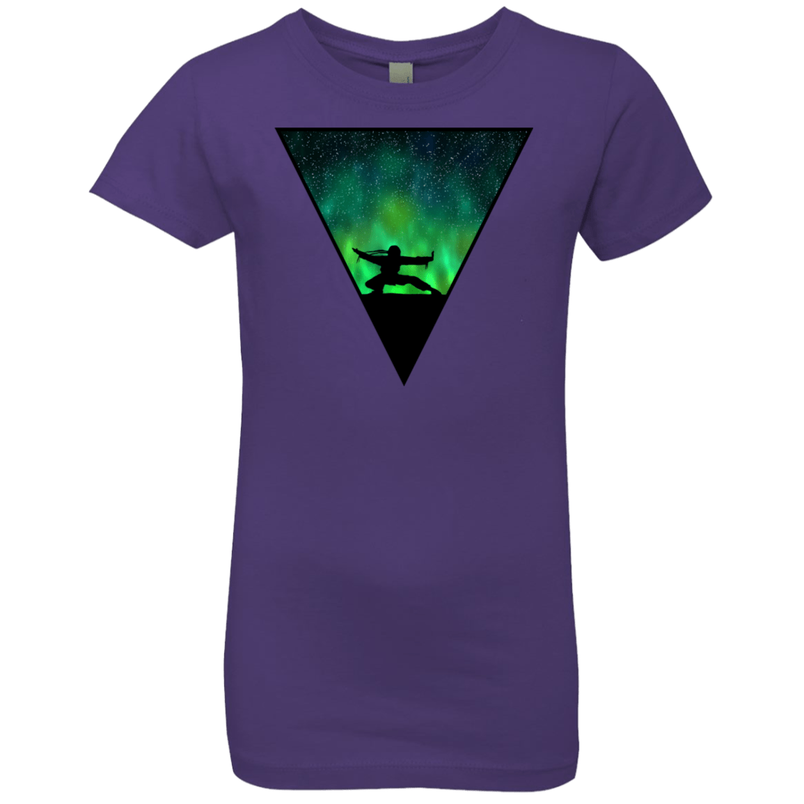 T-Shirts Purple Rush / YXS Northern Lights Pose Girls Premium T-Shirt