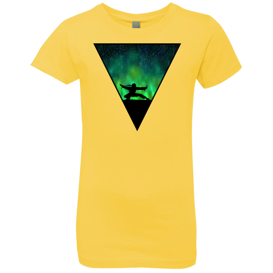 T-Shirts Vibrant Yellow / YXS Northern Lights Pose Girls Premium T-Shirt