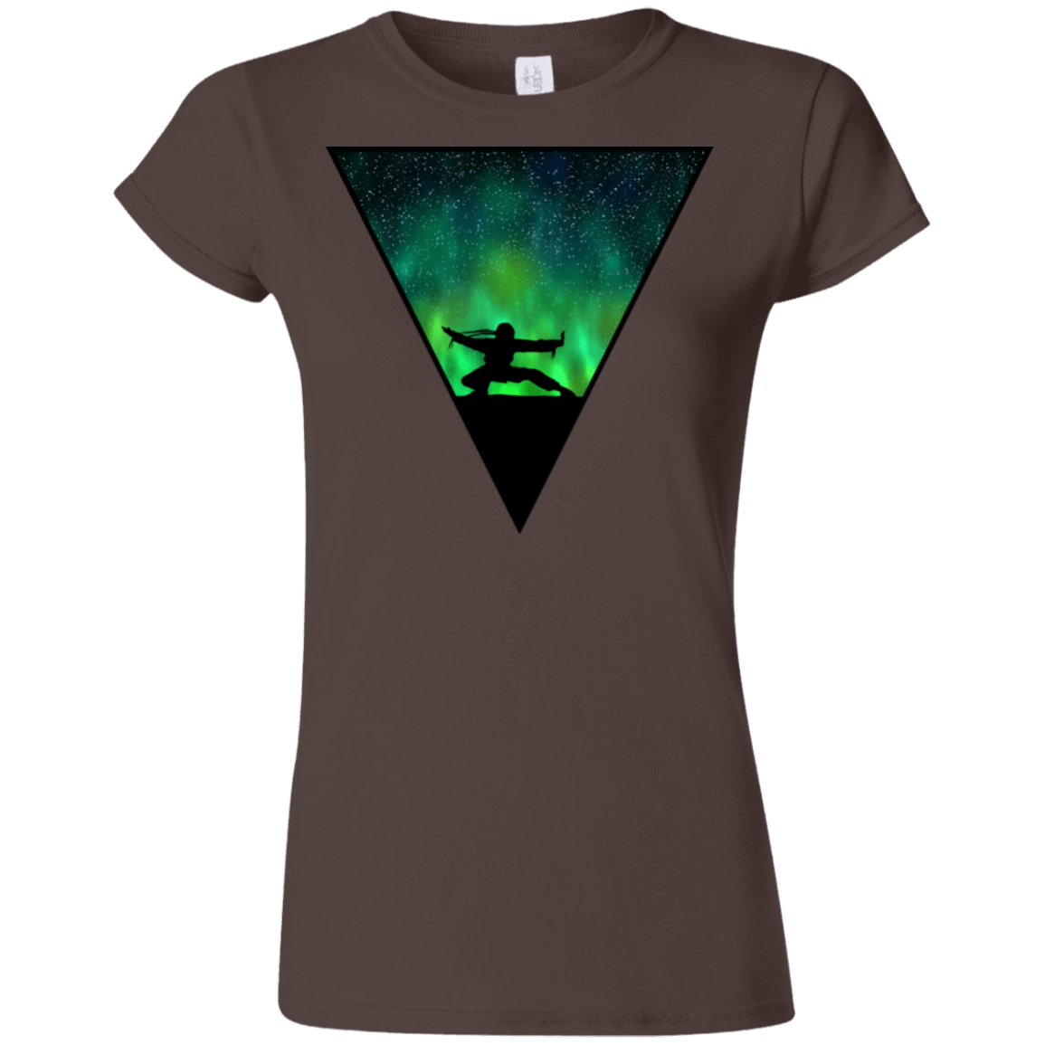 T-Shirts Dark Chocolate / S Northern Lights Pose Junior Slimmer-Fit T-Shirt