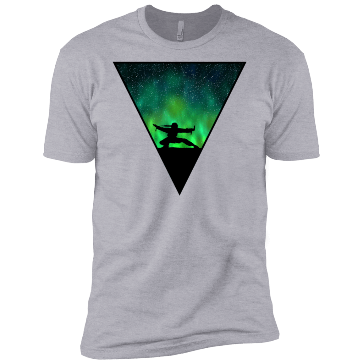 T-Shirts Heather Grey / X-Small Northern Lights Pose Men's Premium T-Shirt