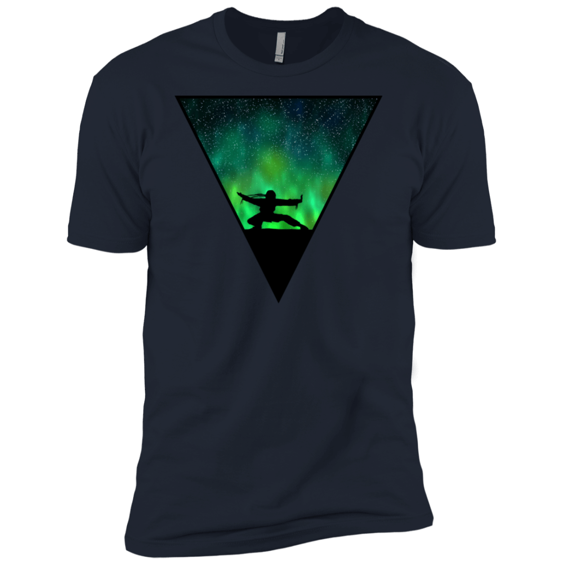 T-Shirts Midnight Navy / X-Small Northern Lights Pose Men's Premium T-Shirt
