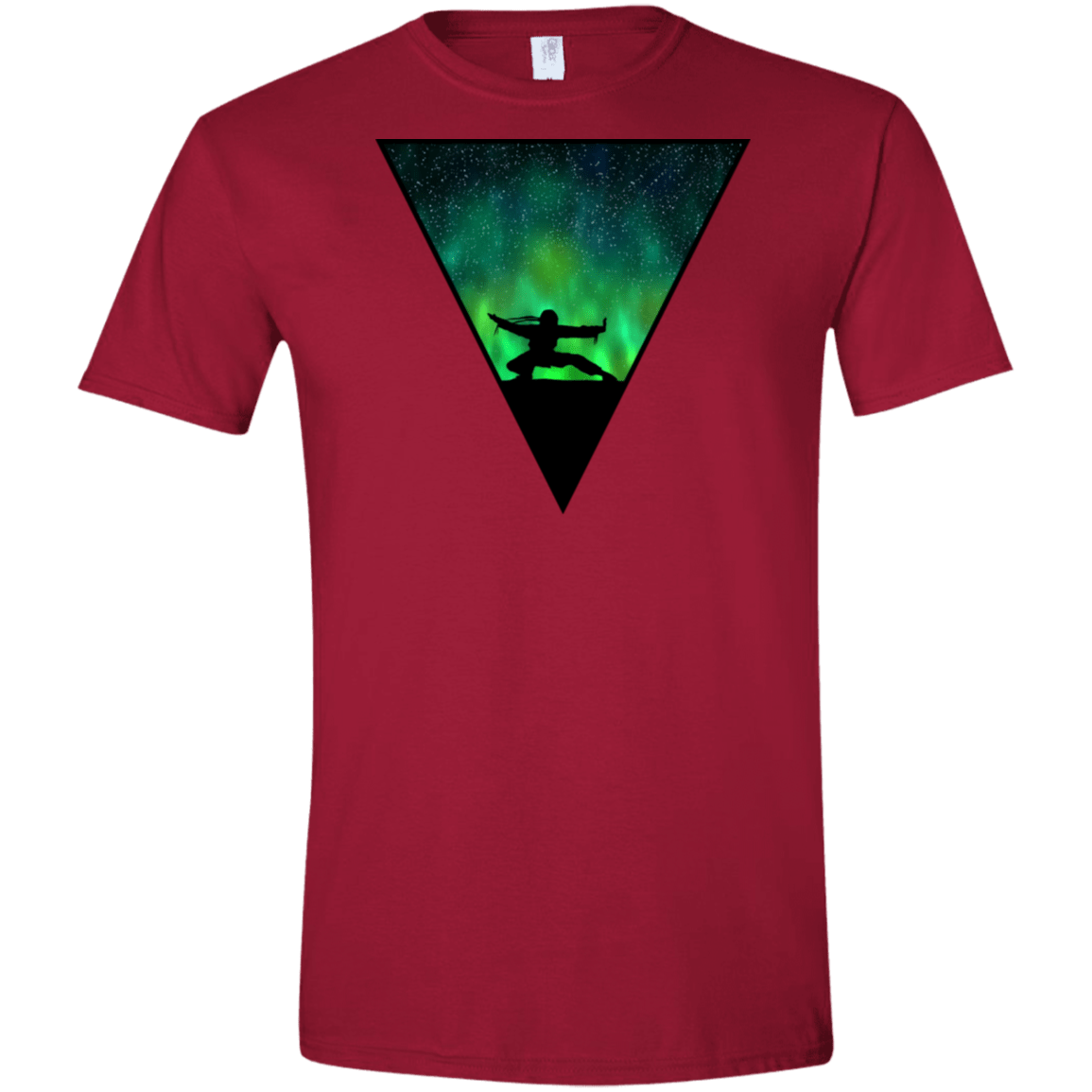 T-Shirts Cardinal Red / S Northern Lights Pose Men's Semi-Fitted Softstyle