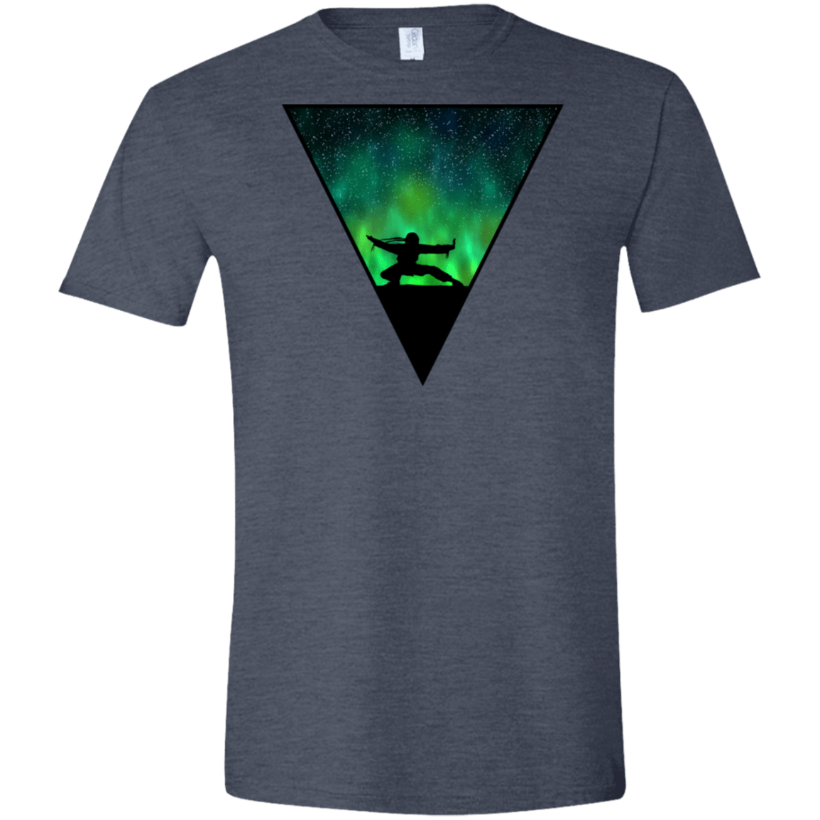 T-Shirts Heather Navy / S Northern Lights Pose Men's Semi-Fitted Softstyle