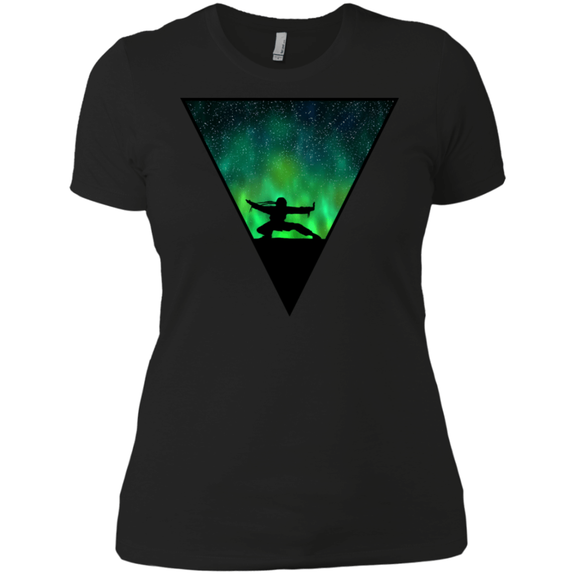 T-Shirts Black / X-Small Northern Lights Pose Women's Premium T-Shirt