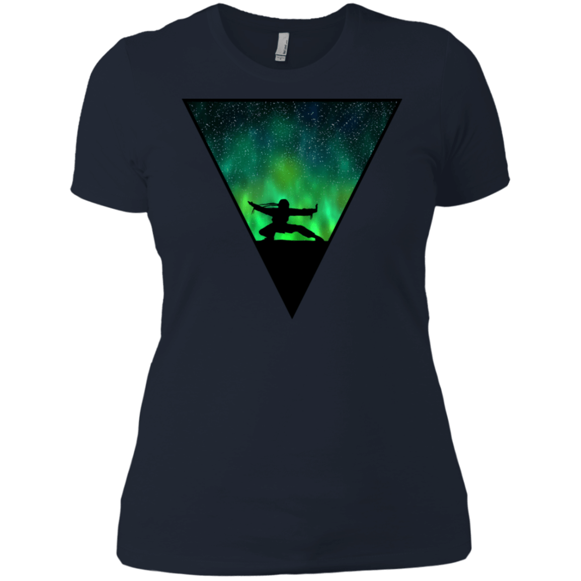 T-Shirts Midnight Navy / X-Small Northern Lights Pose Women's Premium T-Shirt