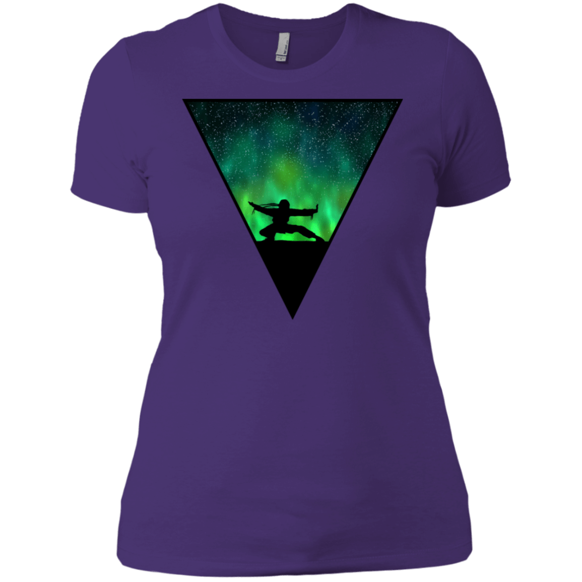T-Shirts Purple Rush/ / X-Small Northern Lights Pose Women's Premium T-Shirt