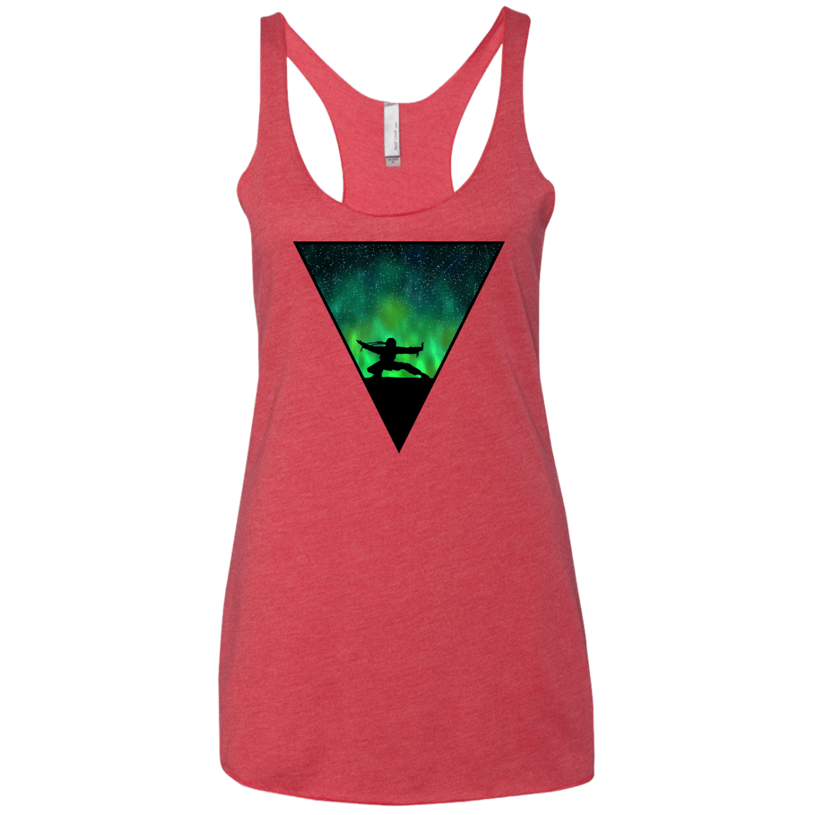 T-Shirts Vintage Red / X-Small Northern Lights Pose Women's Triblend Racerback Tank