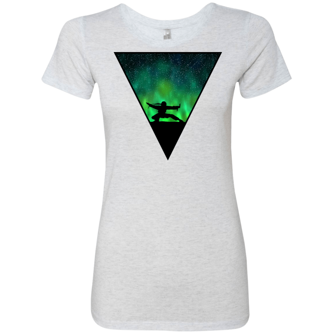 T-Shirts Heather White / S Northern Lights Pose Women's Triblend T-Shirt