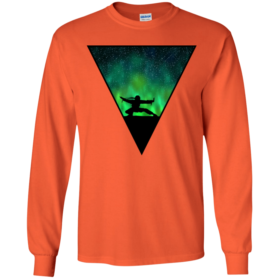 T-Shirts Orange / YS Northern Lights Pose Youth Long Sleeve T-Shirt