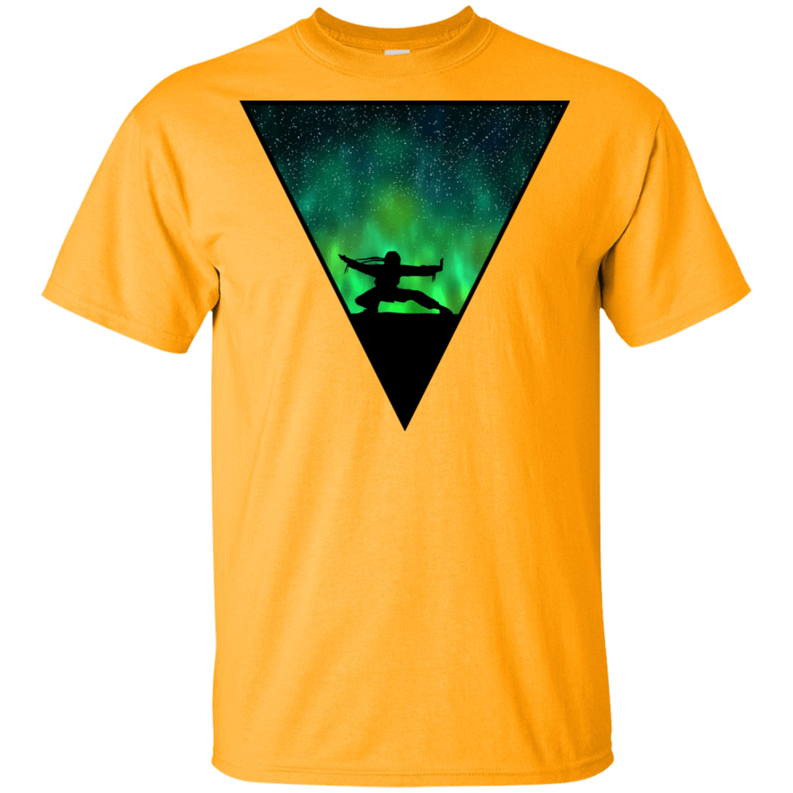 T-Shirts Gold / YXS Northern Lights Pose Youth T-Shirt