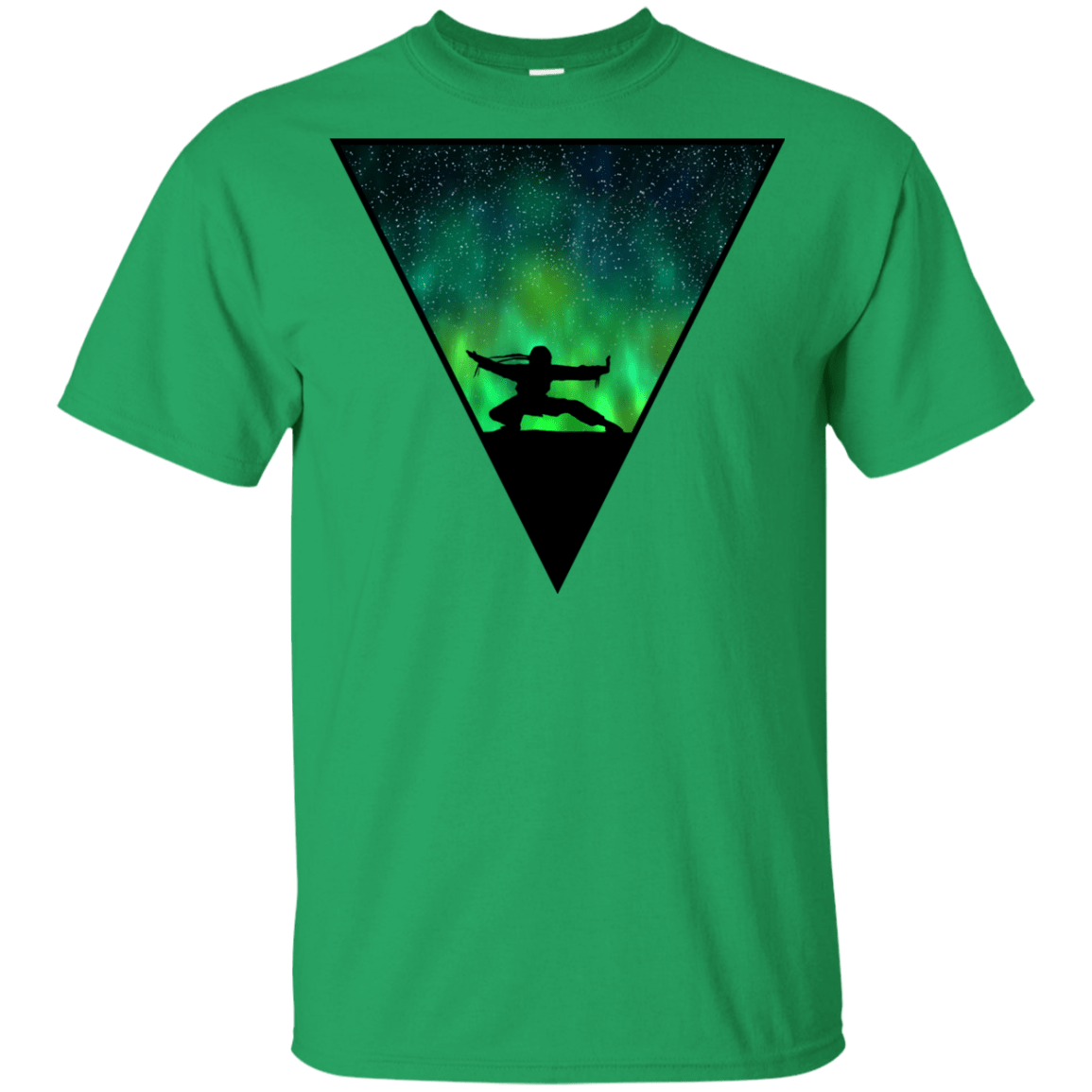 T-Shirts Irish Green / YXS Northern Lights Pose Youth T-Shirt