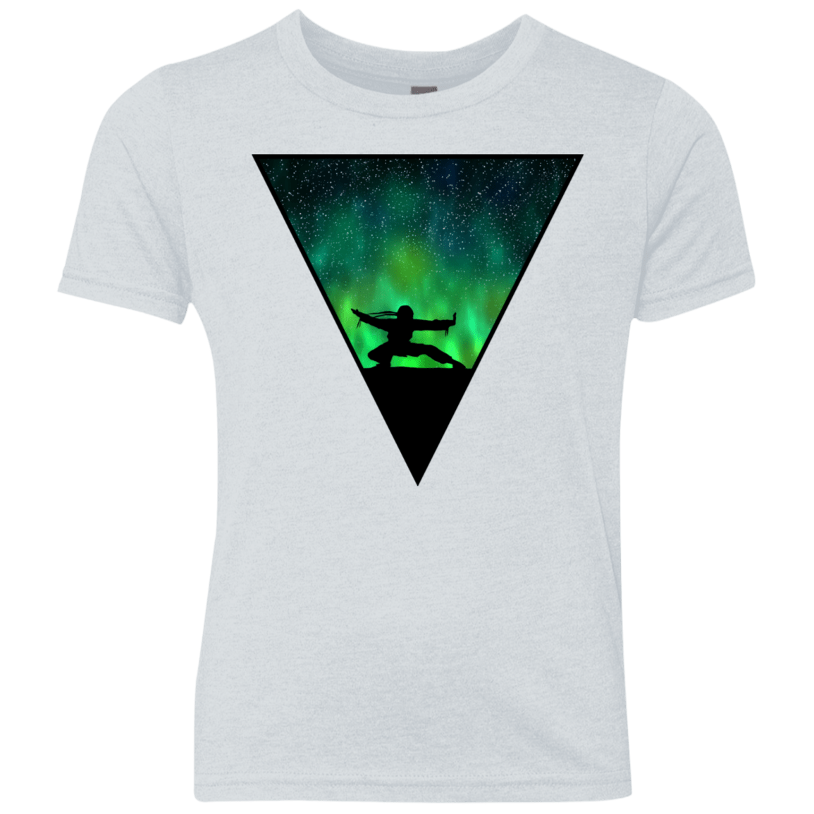 T-Shirts Heather White / YXS Northern Lights Pose Youth Triblend T-Shirt