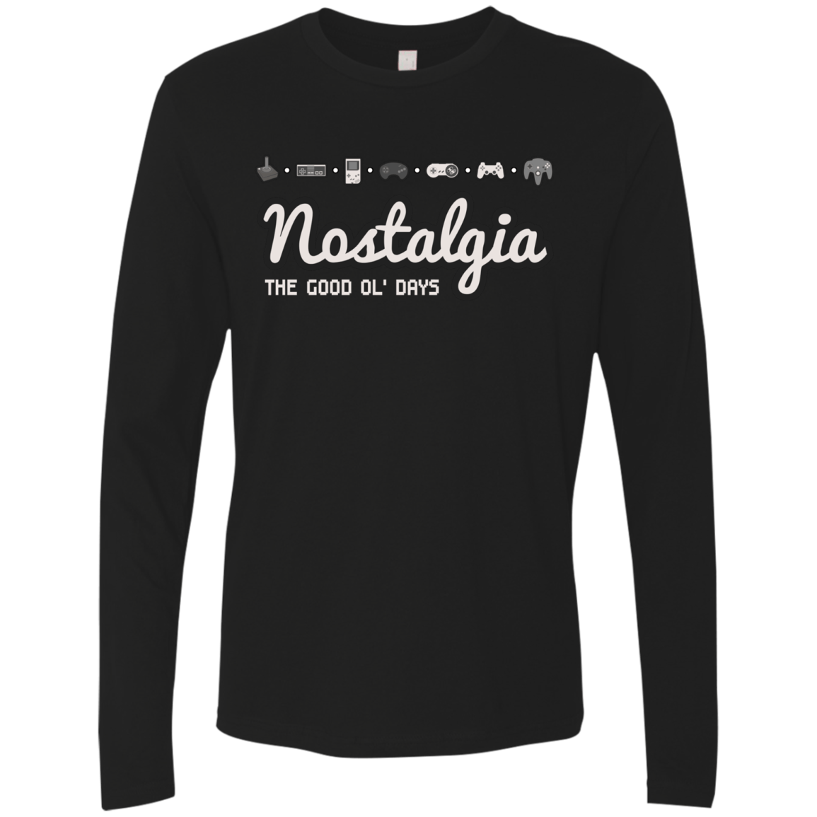 T-Shirts Black / Small Nostalgia Men's Premium Long Sleeve