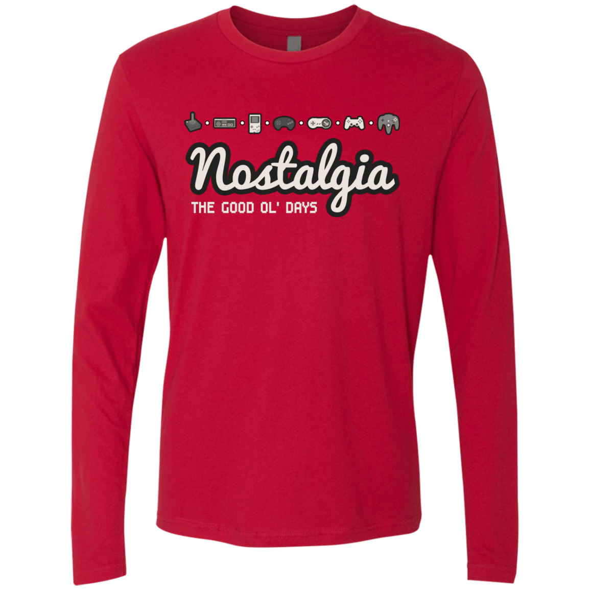 T-Shirts Red / Small Nostalgia Men's Premium Long Sleeve