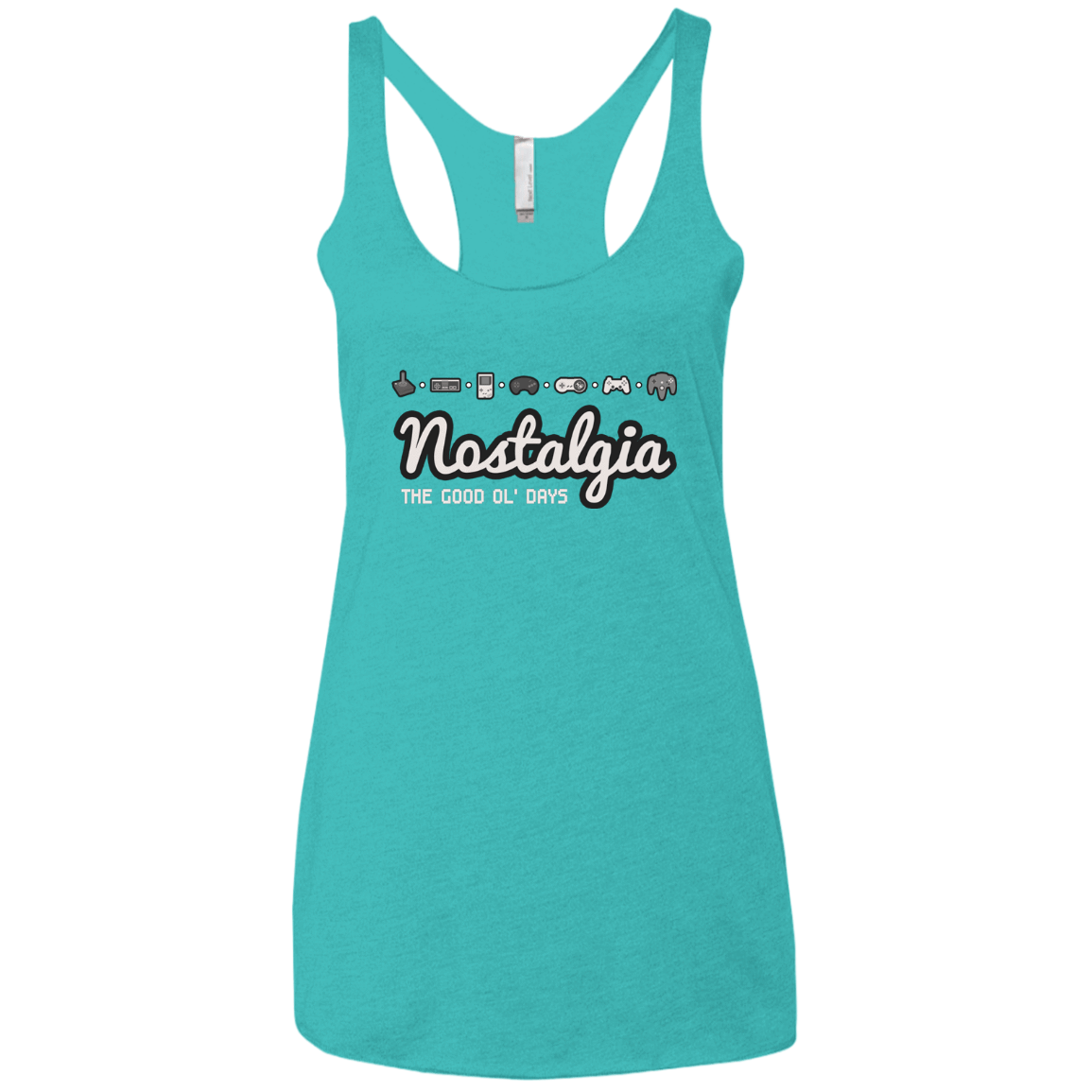 T-Shirts Tahiti Blue / X-Small Nostalgia Women's Triblend Racerback Tank