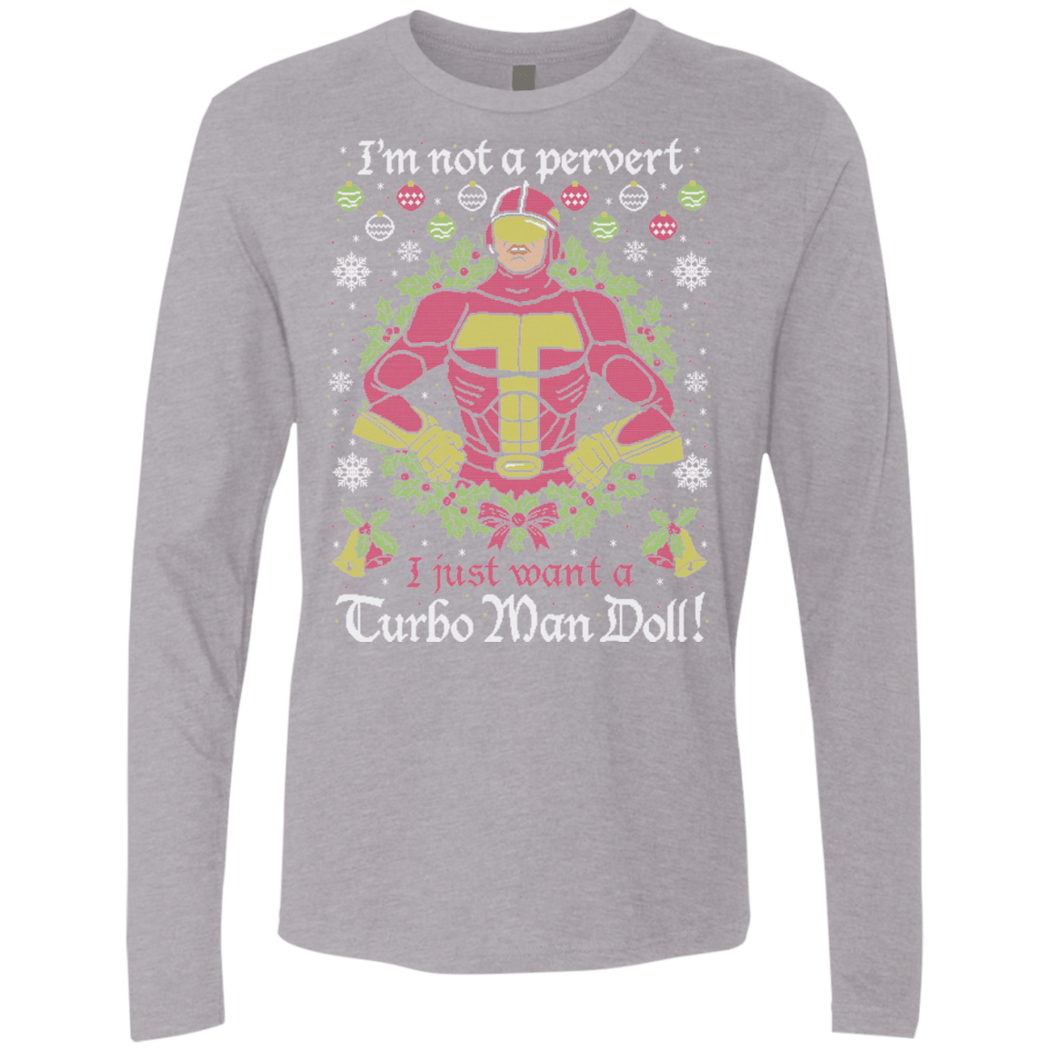 T-Shirts Heather Grey / Small NOT A PERVERT Men's Premium Long Sleeve