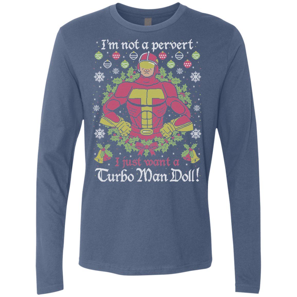 T-Shirts Indigo / Small NOT A PERVERT Men's Premium Long Sleeve