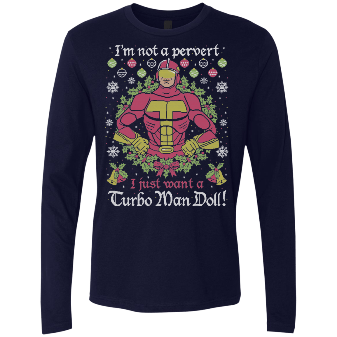 T-Shirts Midnight Navy / Small NOT A PERVERT Men's Premium Long Sleeve