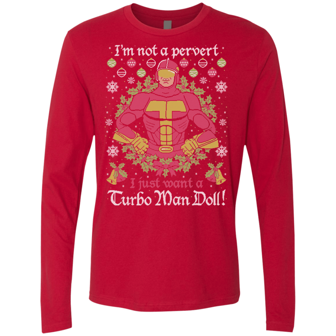 T-Shirts Red / Small NOT A PERVERT Men's Premium Long Sleeve