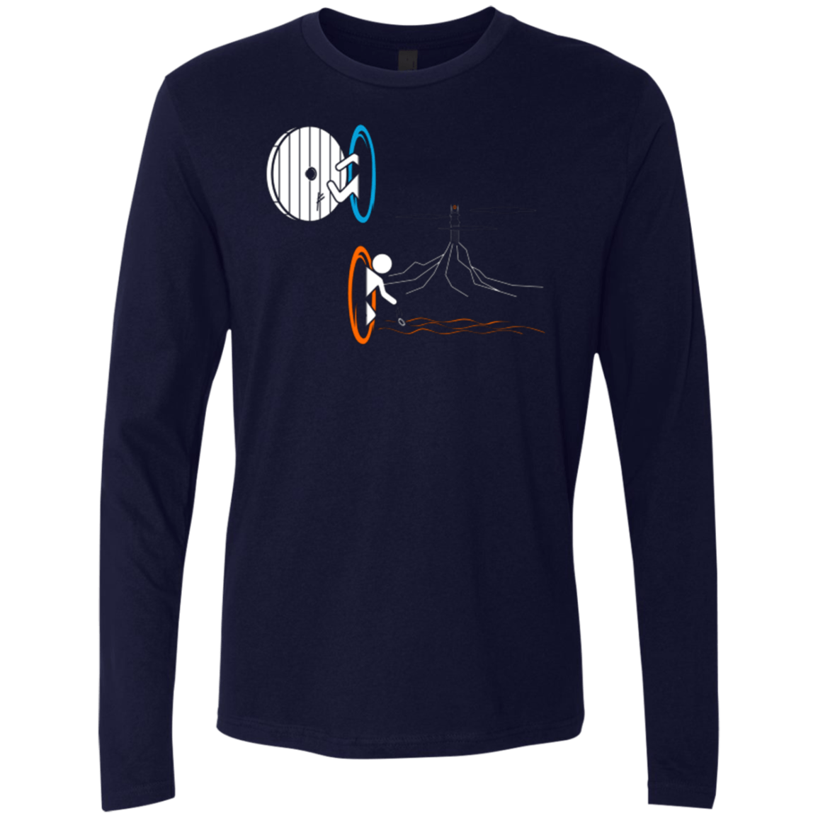 T-Shirts Midnight Navy / Small Not a Simply Portal Men's Premium Long Sleeve