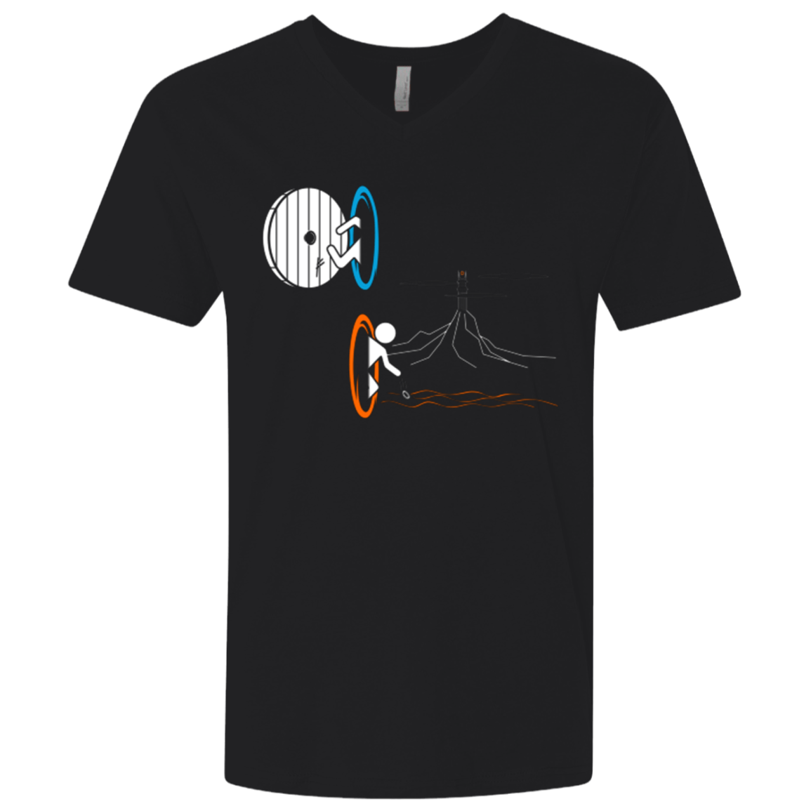 T-Shirts Black / X-Small Not a Simply Portal Men's Premium V-Neck