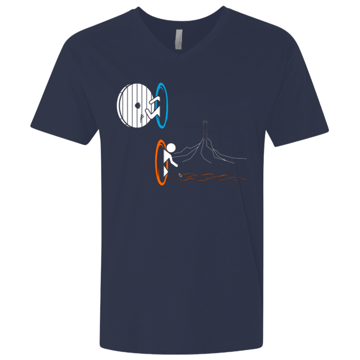 T-Shirts Midnight Navy / X-Small Not a Simply Portal Men's Premium V-Neck