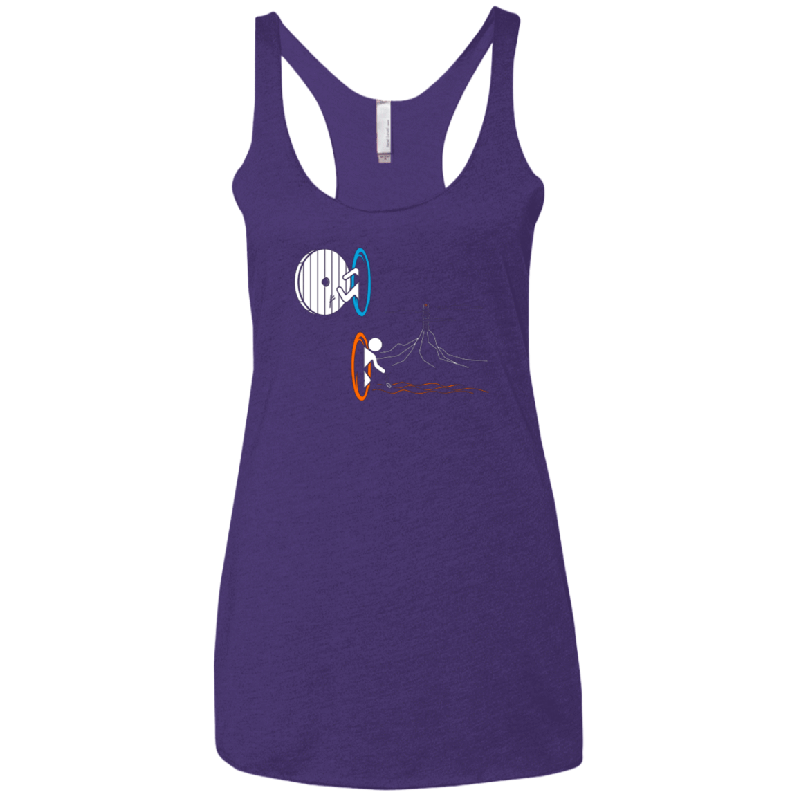 T-Shirts Purple / X-Small Not a Simply Portal Women's Triblend Racerback Tank