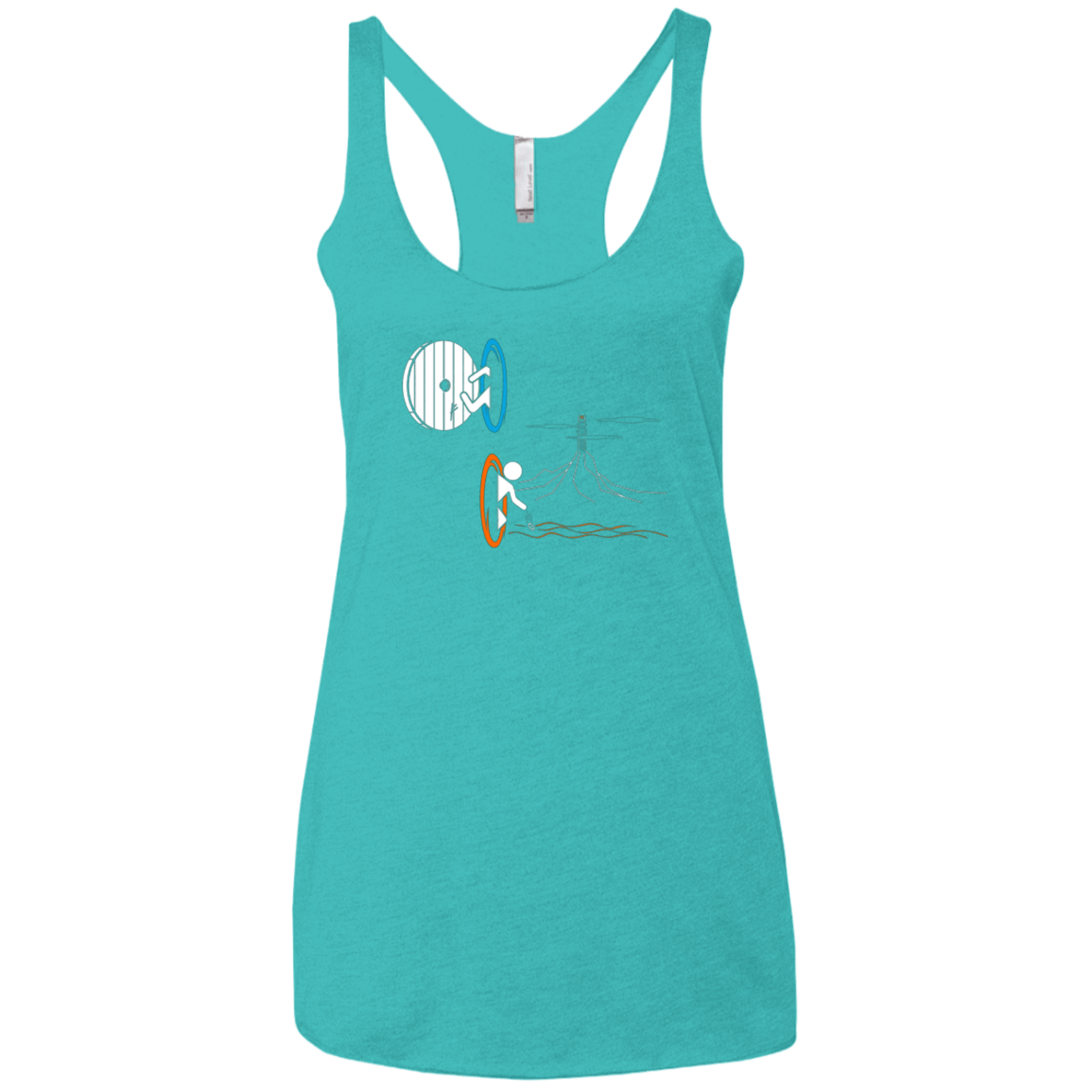 T-Shirts Tahiti Blue / X-Small Not a Simply Portal Women's Triblend Racerback Tank