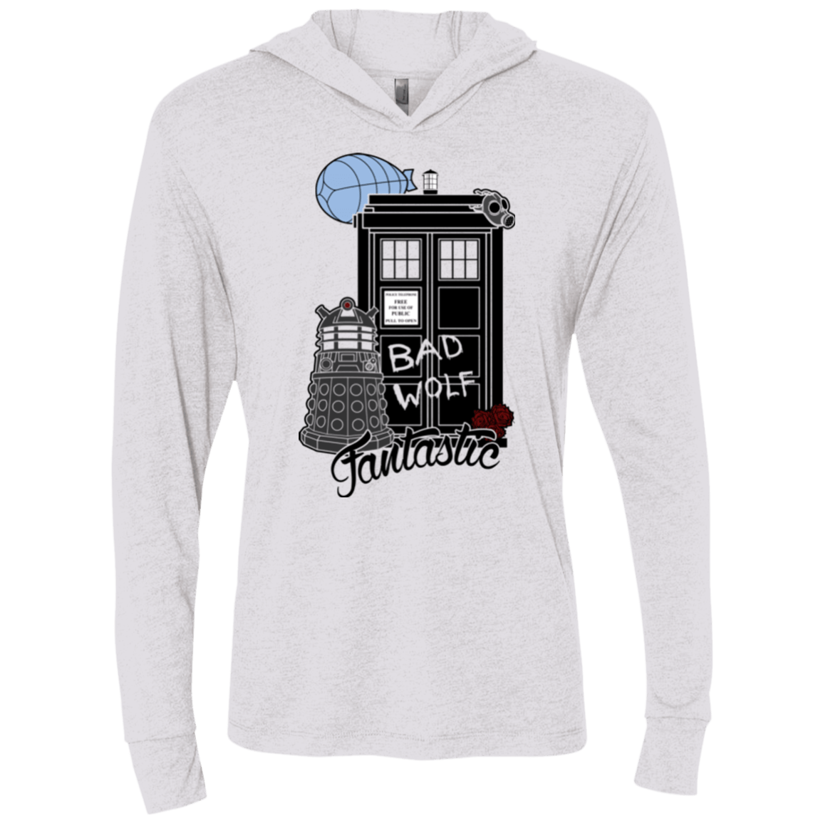 T-Shirts Heather White / X-Small Not Forgotten Nine Triblend Long Sleeve Hoodie Tee