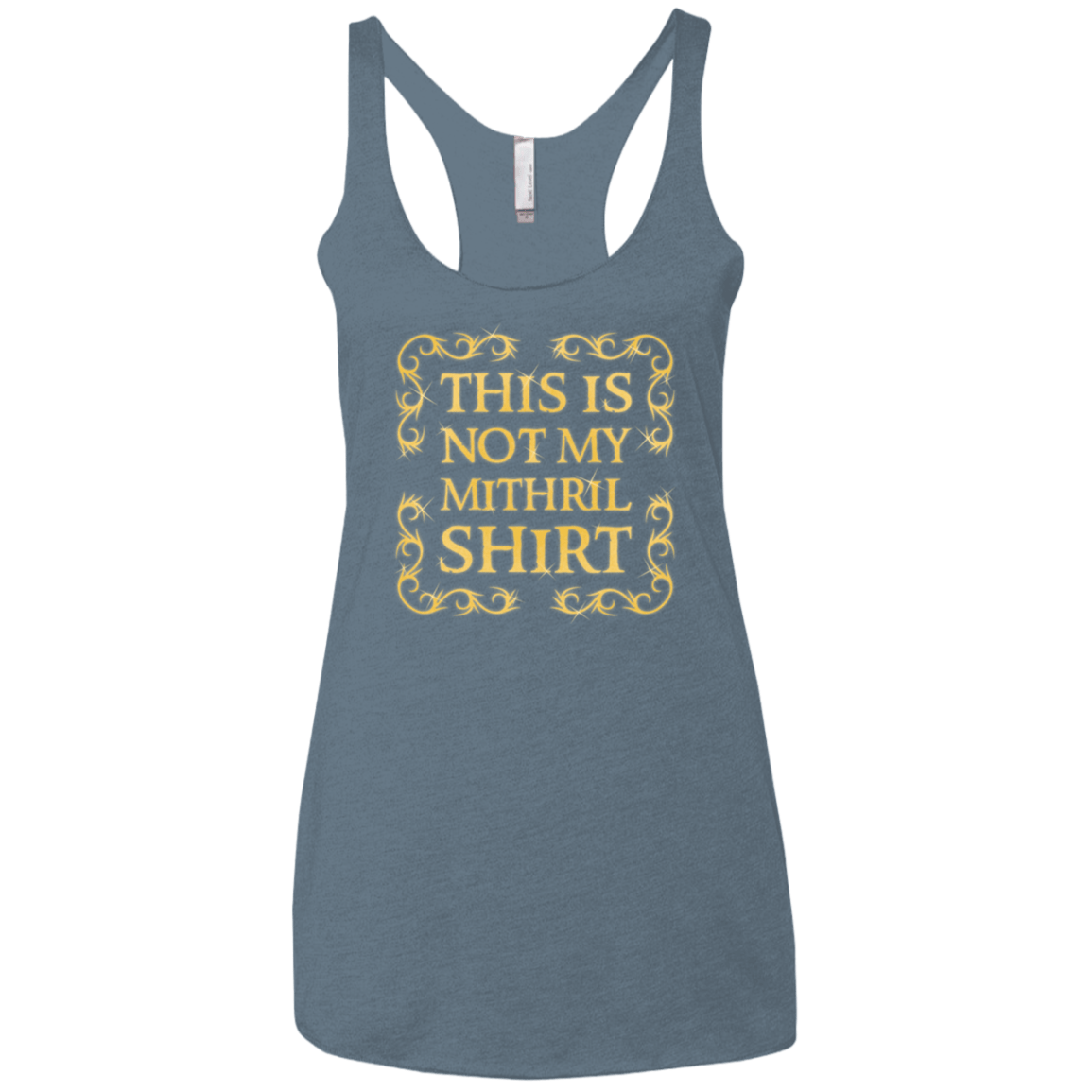 T-Shirts Indigo / X-Small Not my shirt Women's Triblend Racerback Tank