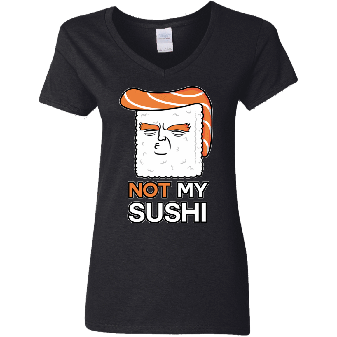 T-Shirts Black / S Not My Sushi Women's V-Neck T-Shirt