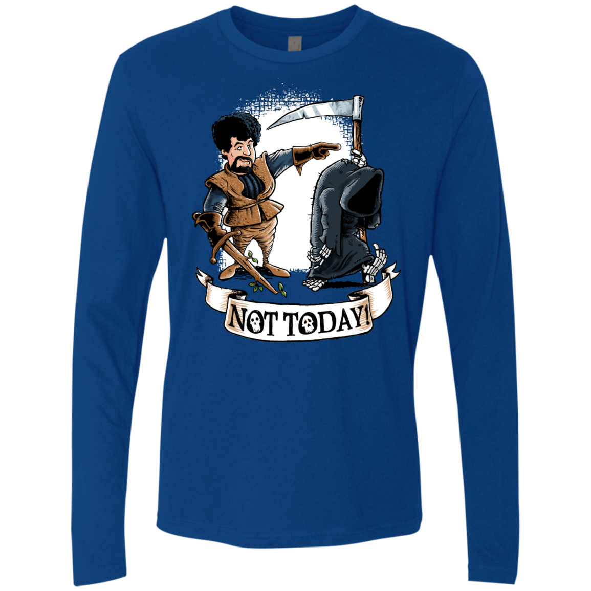 T-Shirts Royal / Small Not Today Men's Premium Long Sleeve