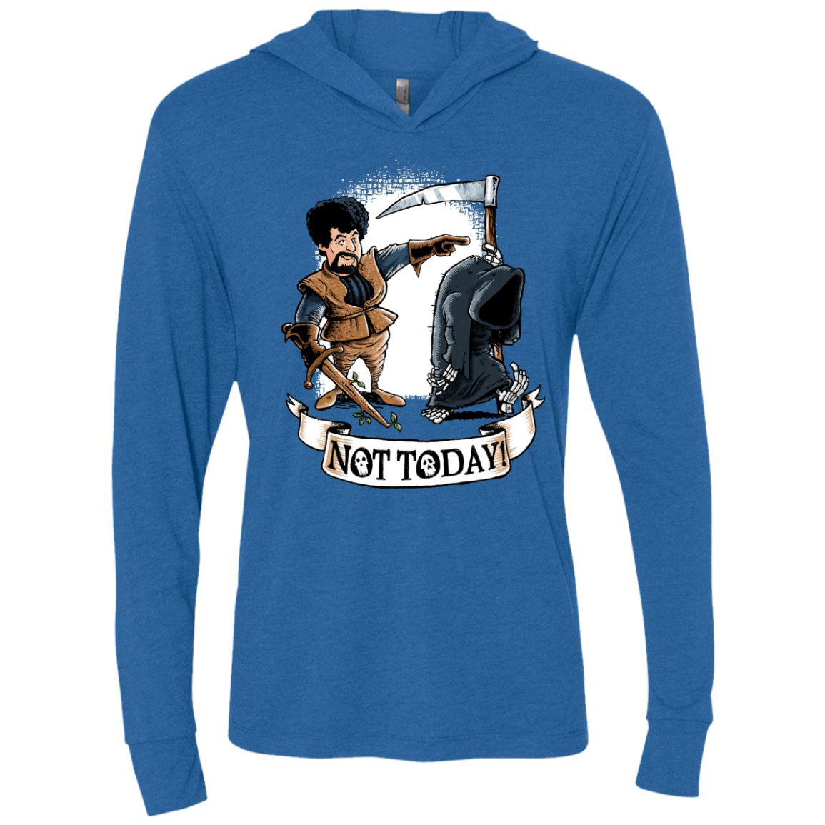 T-Shirts Vintage Royal / X-Small Not Today Triblend Long Sleeve Hoodie Tee