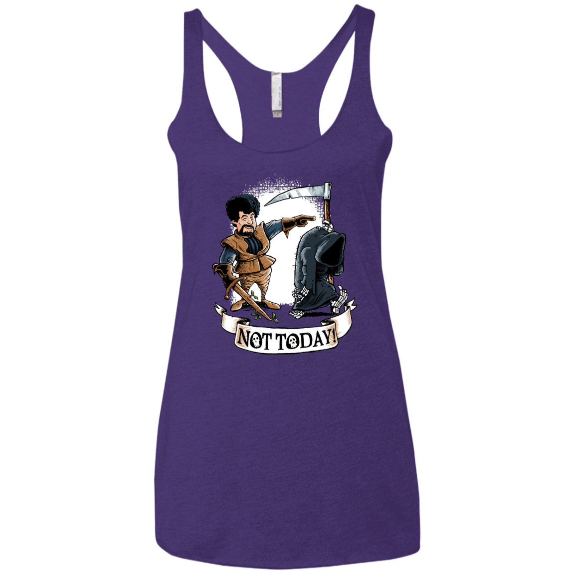 T-Shirts Purple / X-Small Not Today Women's Triblend Racerback Tank