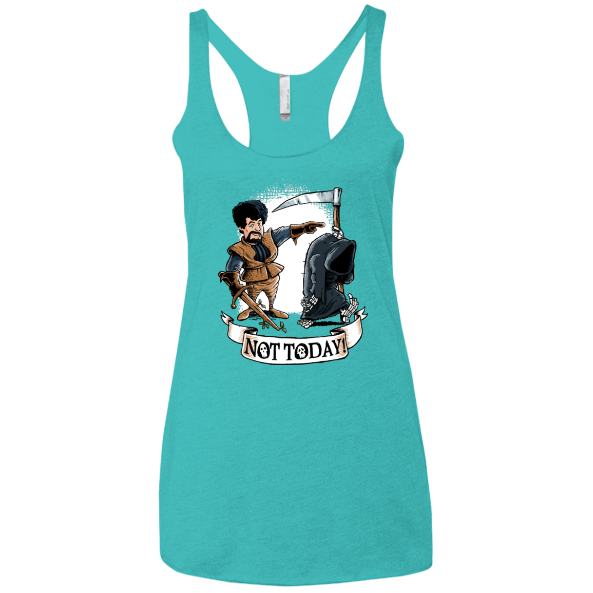 T-Shirts Tahiti Blue / X-Small Not Today Women's Triblend Racerback Tank