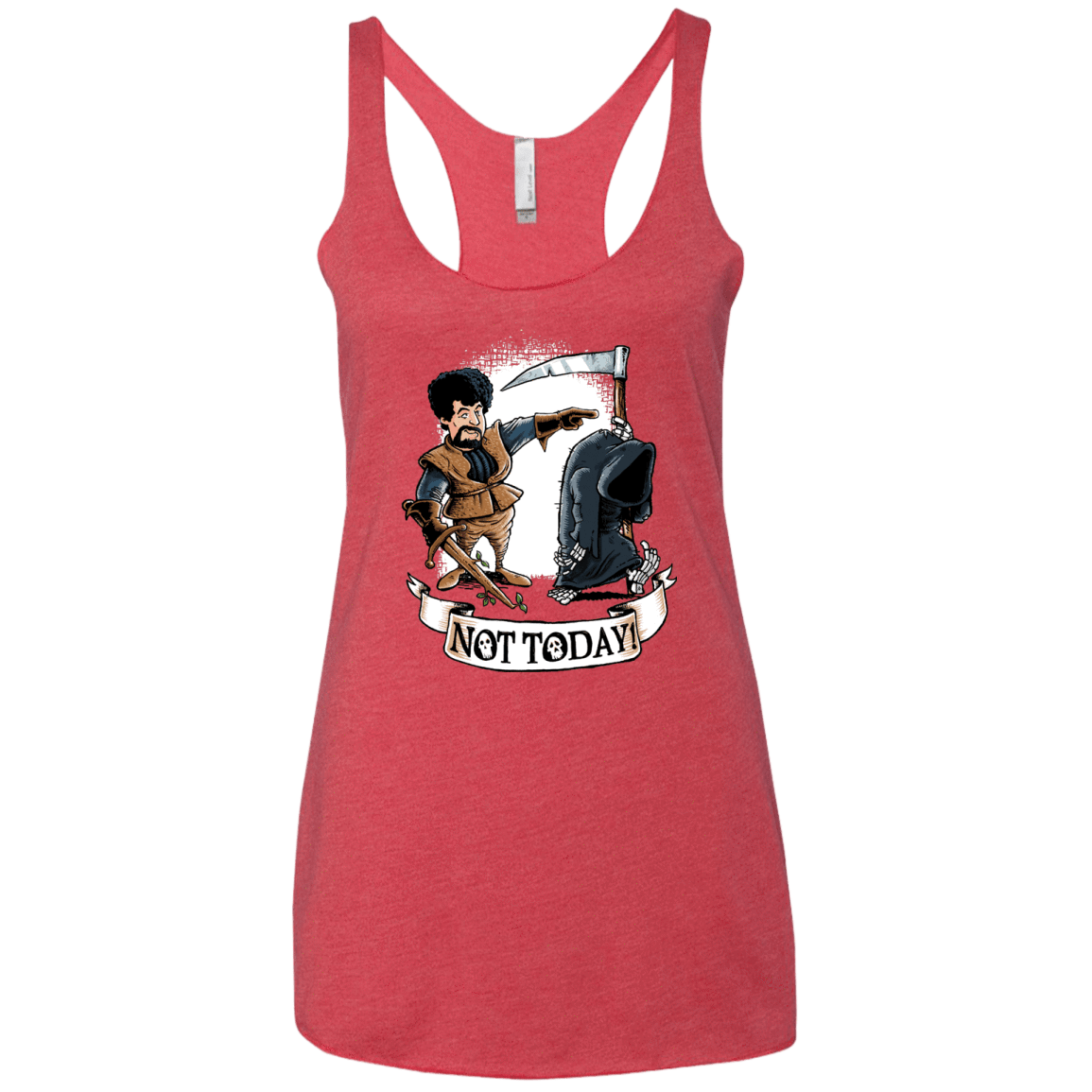 T-Shirts Vintage Red / X-Small Not Today Women's Triblend Racerback Tank