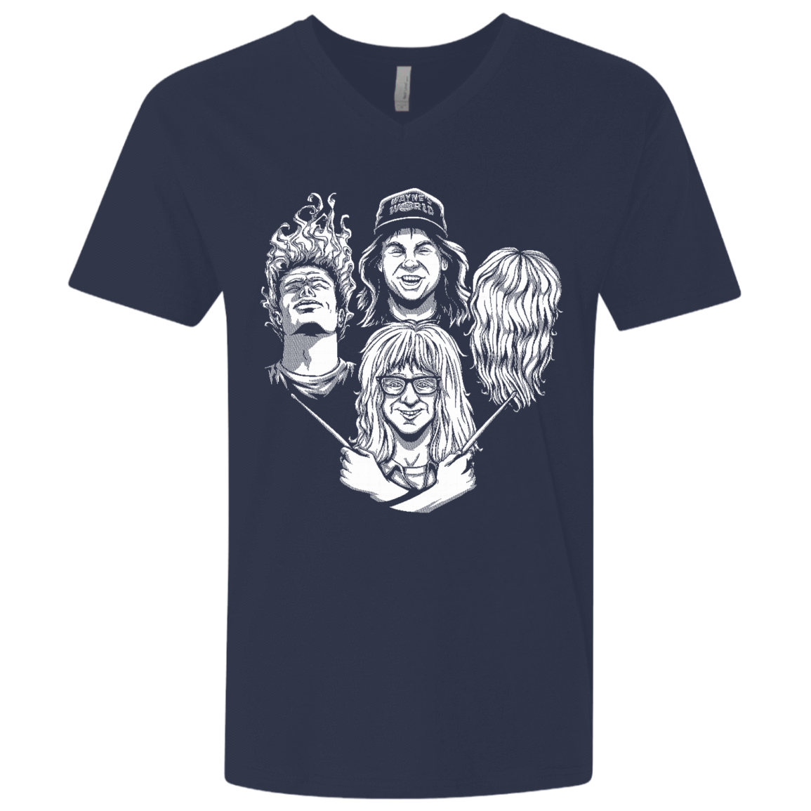 T-Shirts Midnight Navy / X-Small Not Worthy Rhapsody Men's Premium V-Neck