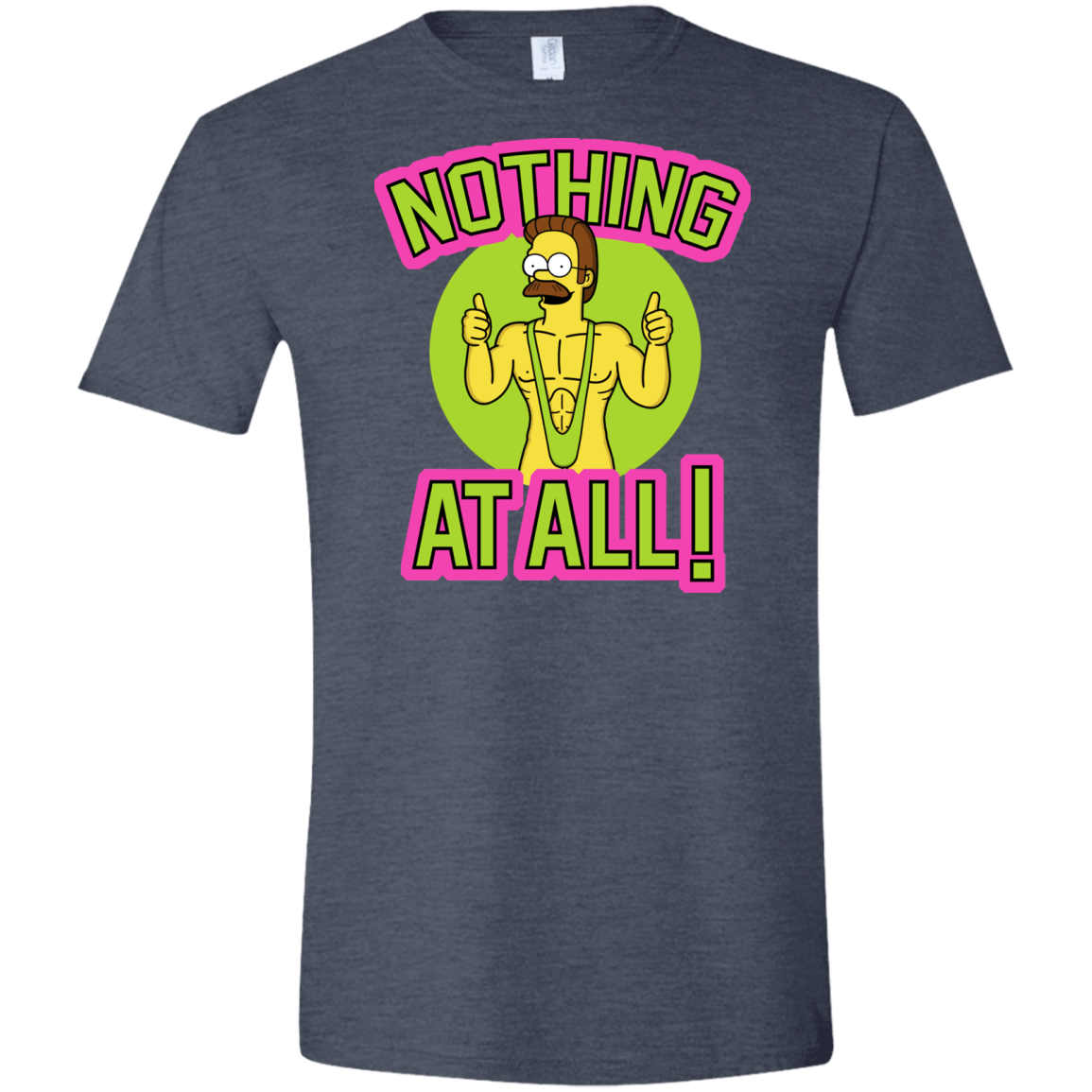 T-Shirts Heather Navy / S Nothing At All Men's Semi-Fitted Softstyle