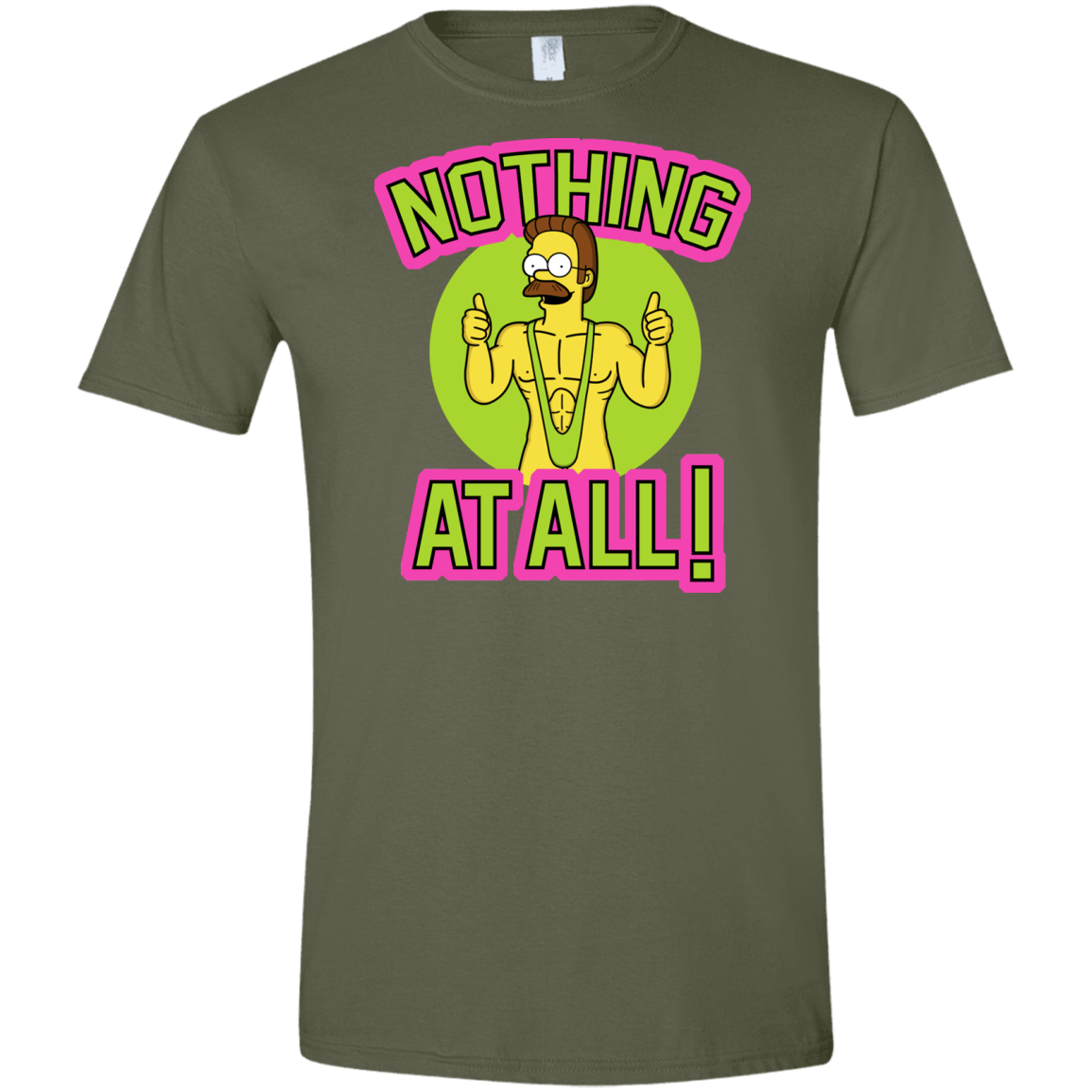 T-Shirts Military Green / S Nothing At All Men's Semi-Fitted Softstyle