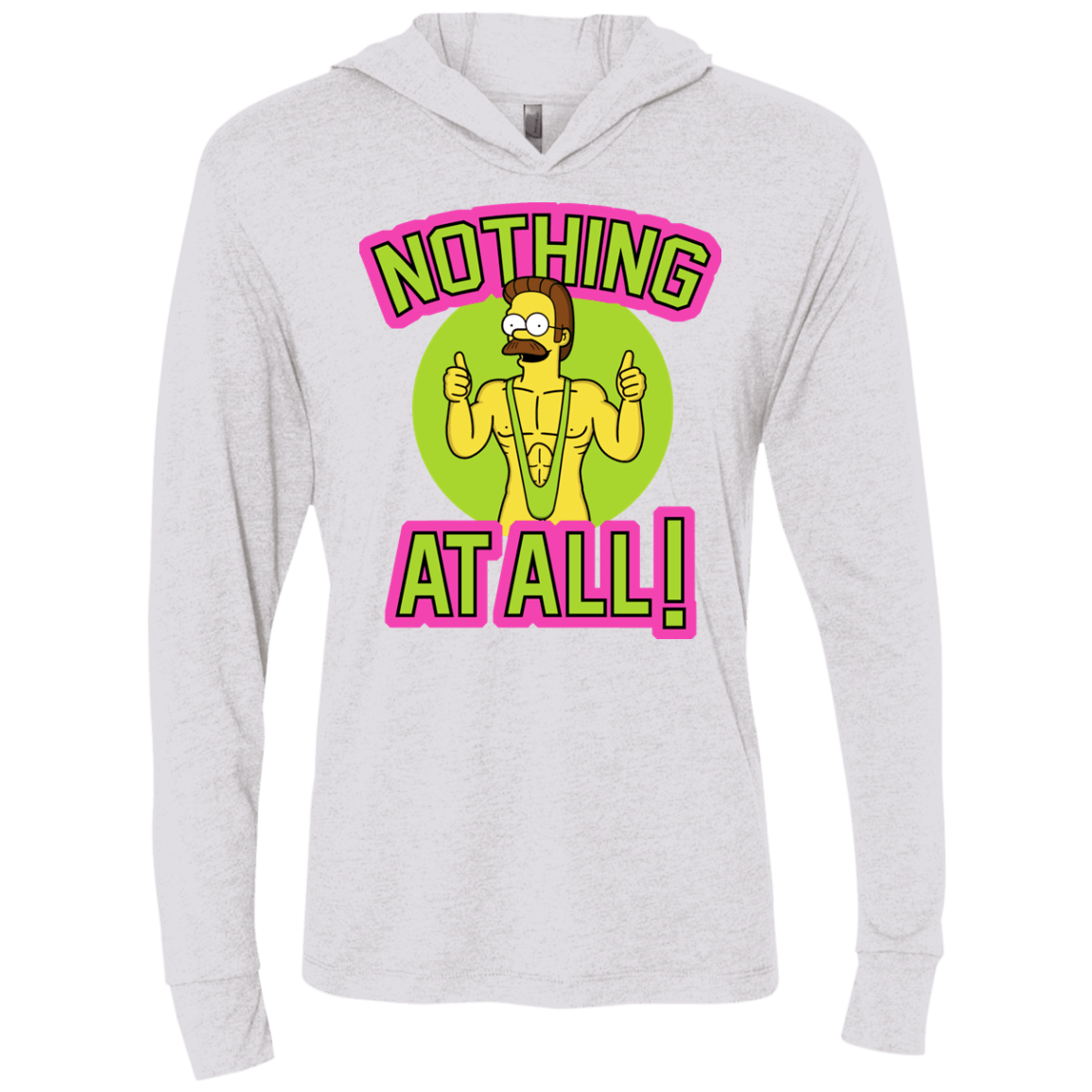 T-Shirts Heather White / X-Small Nothing At All Triblend Long Sleeve Hoodie Tee