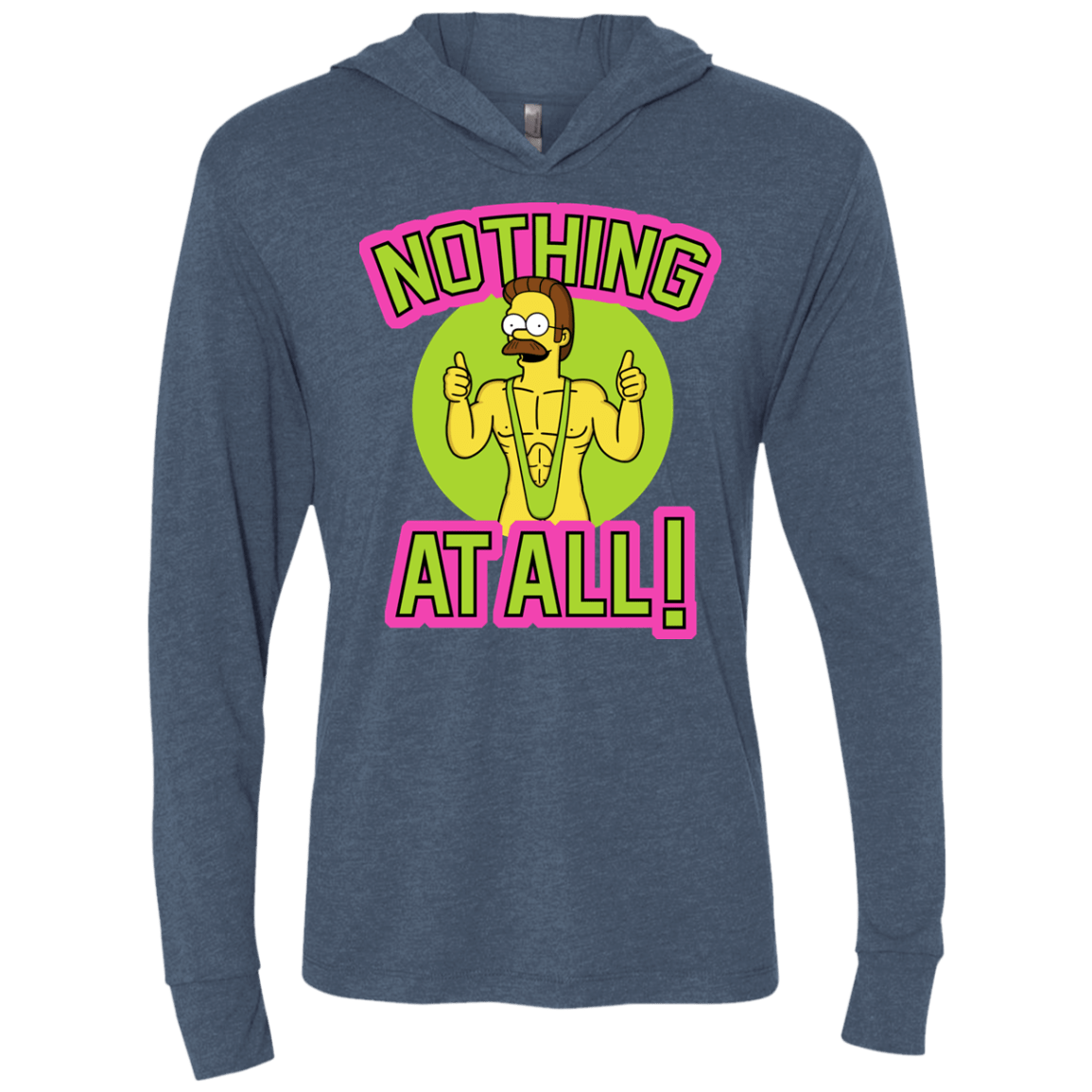 T-Shirts Indigo / X-Small Nothing At All Triblend Long Sleeve Hoodie Tee