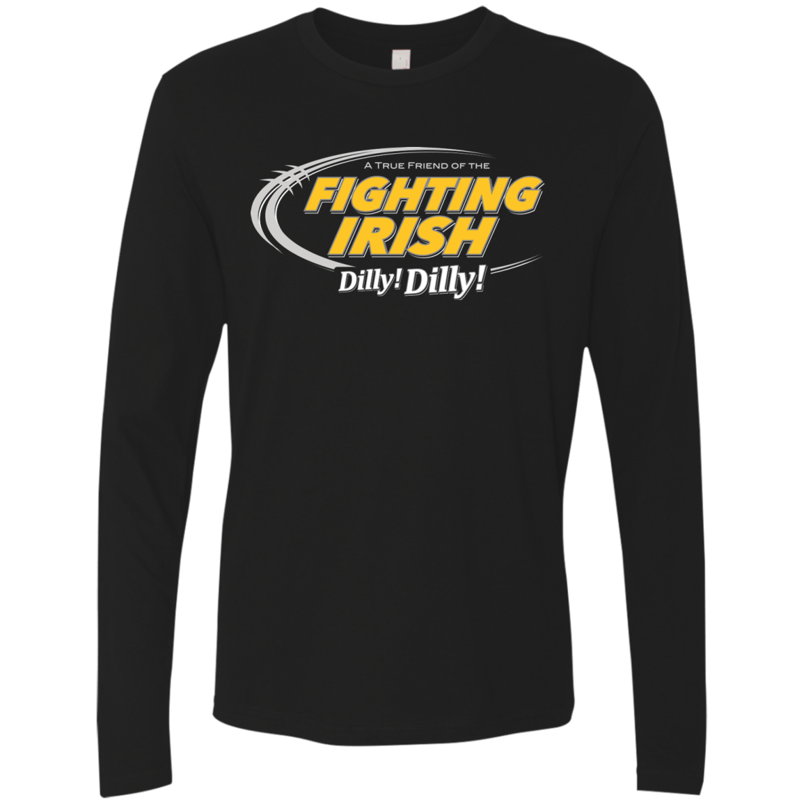 T-Shirts Black / Small Notre Dame Dilly Dilly Men's Premium Long Sleeve